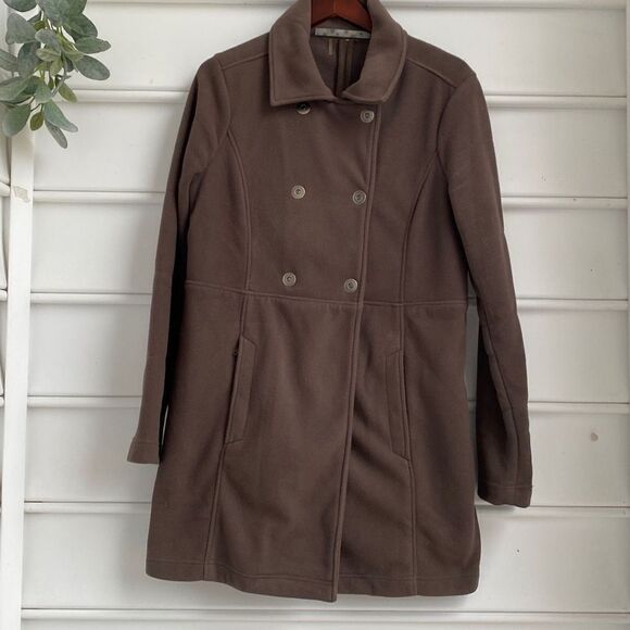 ‎Athleta Switchback Fleece Peacoat Brown Medium - Picture 1 of 15